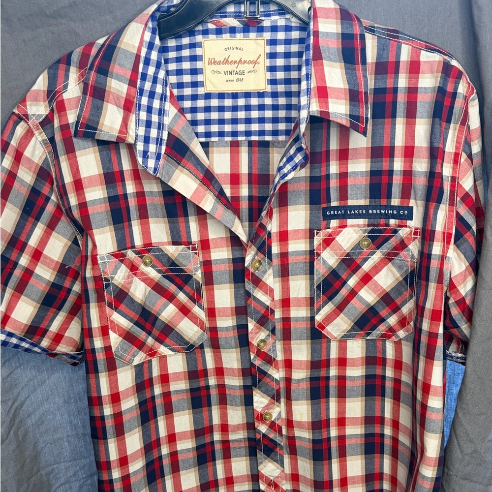 Great Lakes Brewing button down brewer’s shirt.